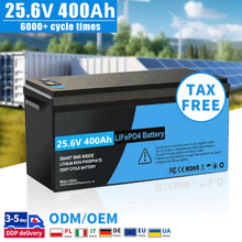 25.6V 400Ah 100ah 200ah Solar Power Battery Pack 12v 24v 48v