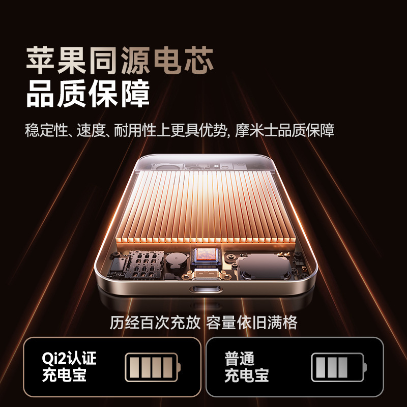 MOMAX摩米士Qi2磁吸充电宝无线快充15W超薄适用苹果16批发礼品|undefined