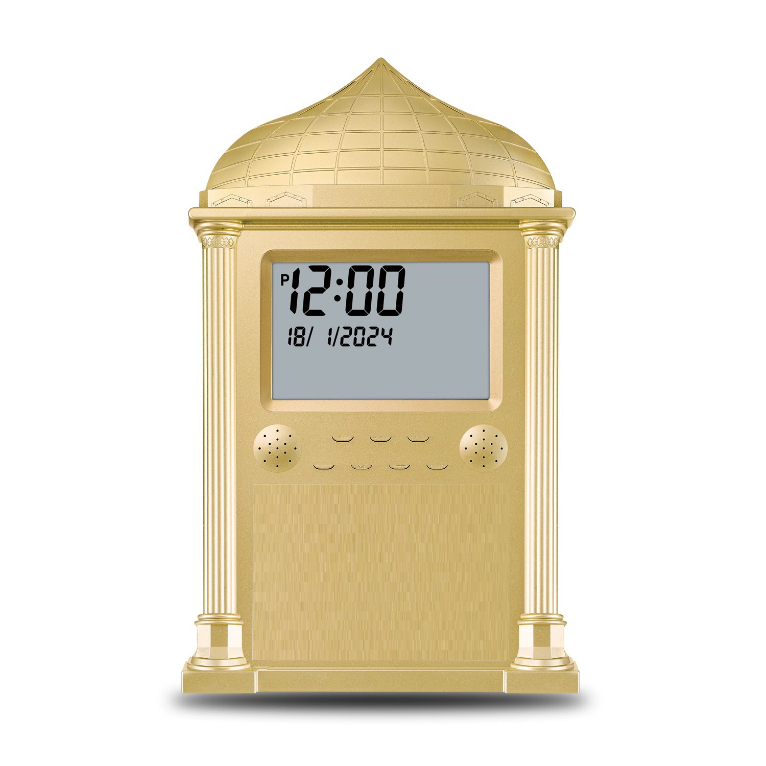 FAJ-118 настольный или настенный аккумулятор USB-разъем двойного назначения ЖК-дисплей цифровой вечный календарь золотой