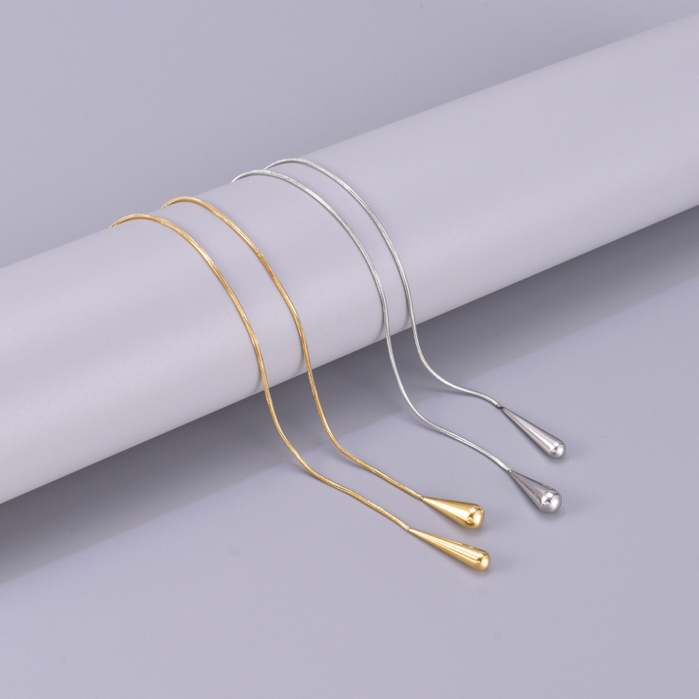 0.03µm-0.05µm Gold Plating Thickness PVD Coated Real Gold Plated Heart Shape Titanium Steel Ethnic Style Waterproof Non Tarnish Titanium Steel Necklace