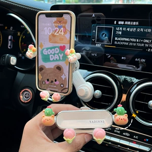 Car Mobile Phone Holder Air Outlet Special for Women 2025 New Cute Creative Interior Car Navigation Support Bracket