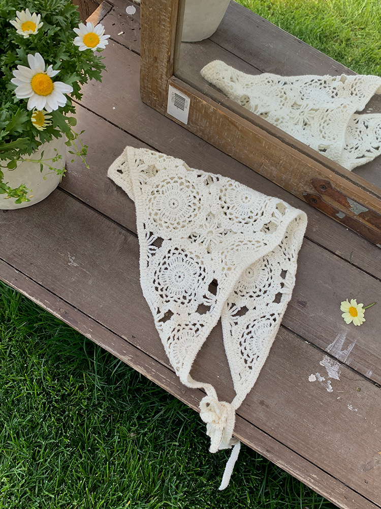 Dopamina transfronteriza Daisy toallas triangulares de punto caliente viaje dulce encantador pañuelo de estilo mujer