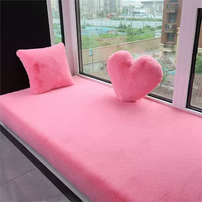 Car Carpet Cushion, Faux Cashmere Door Mat - pink-50x150cm-high-density-extra-thick