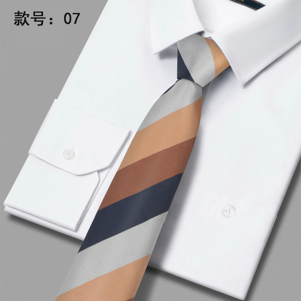 2023 nueva corbata de poliéster 6cm corbata casual de negocios de poliéster casual de negocios para hombres en stock al por mayor