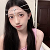 异域风情头饰汉服古风发饰女气质额饰水晶眉心坠新娘头链拍照道具