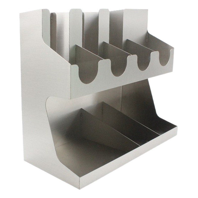 Acero inoxidable 304 taza de papel titular leche tienda de té estante de almacenamiento desechable taza separador barra de café caja de almacenamiento de paja