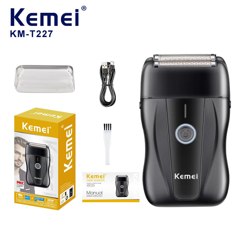 Kemei科美2025新款电动往复式剃须刀男士KM-T227刮胡刀跨境增白器|undefined