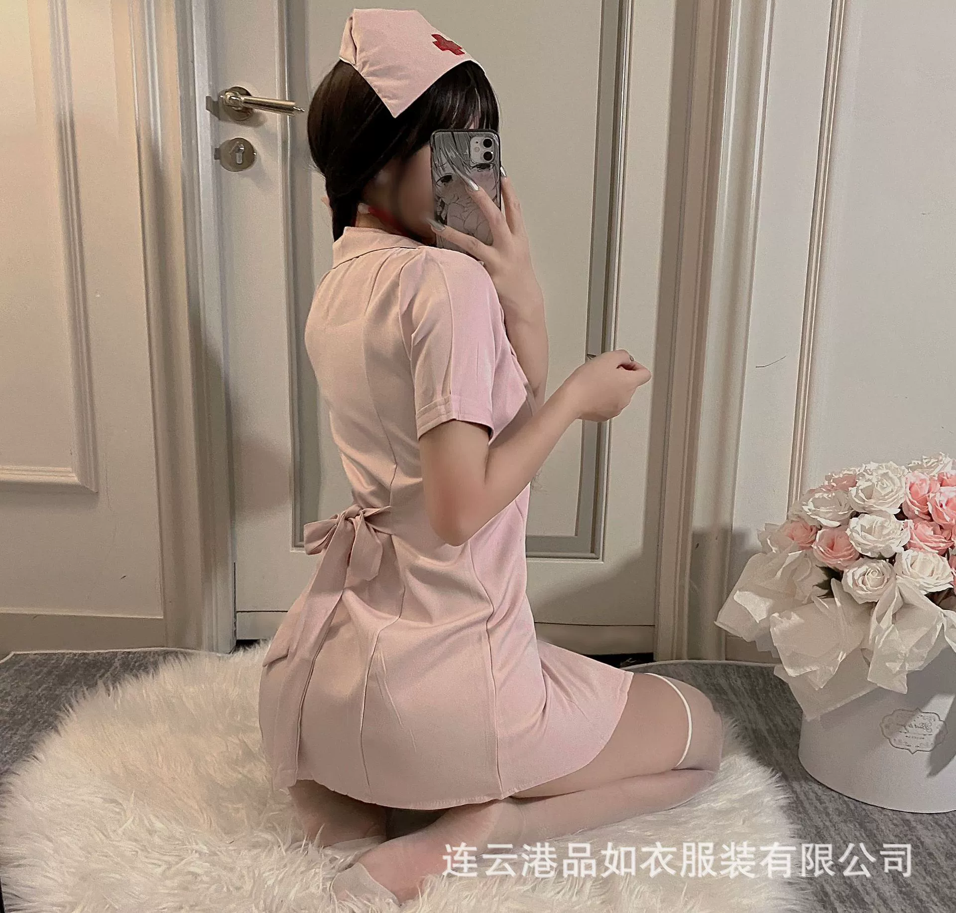 污力兔 Sexy underwear, solid mini-skirt, uniform, set, cosplay