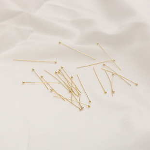 14 Gold-Filled t Needles 9-Pin Round-Head Needles Ball Needles Flat-Head Needles DIY Beaded Bracelets Earrings Jewelry Materials