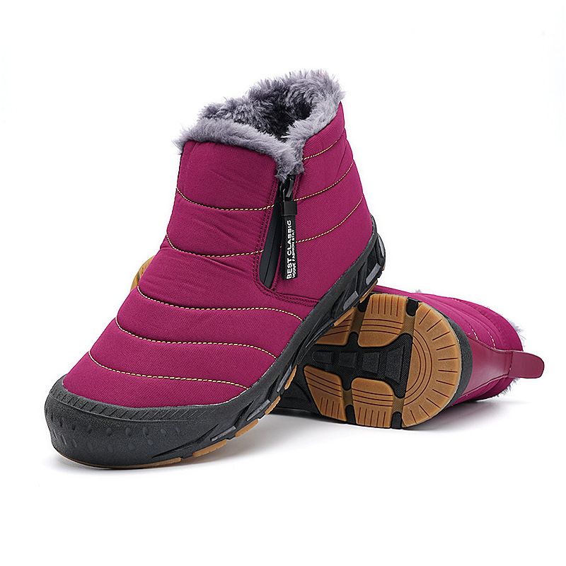 Zapatos acolchados de algodón para hombres y mujeres de comercio exterior 2310 invierno cálido montañismo gaobang forrado de lana botas de nieve al aire libre engrosadas zapatos de edad avanzada