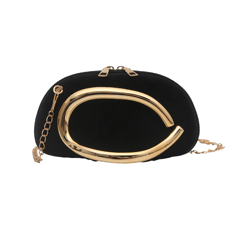 2025 nuevo bolso de moda de mujer caja redonda mano agarrada mini bolsa de metal retro cadena de hombro bolso de hombro