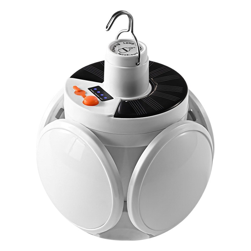 Bombilla LED, luz creativa y colorida, luz de fútbol, puesto de mercado nocturno, bombilla recargable superbrillante, luz plegable de emergencia para exteriores de 40W
