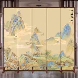 新中式屏风隔断客厅简易可折叠移动入户正对门客厅玄关遮挡隔板
