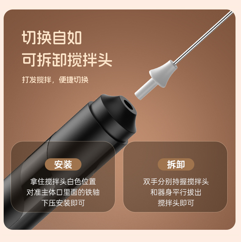 迷你电动打蛋器奶泡器 咖啡打泡器家用烘焙工具手持式搅拌器