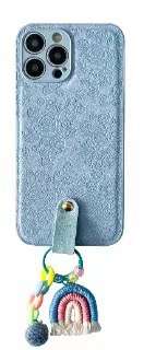 Arco Iris colgante + azul claro en relieve pequeño floral ty