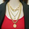 Accessory, retro pendant, chain, necklace, European style