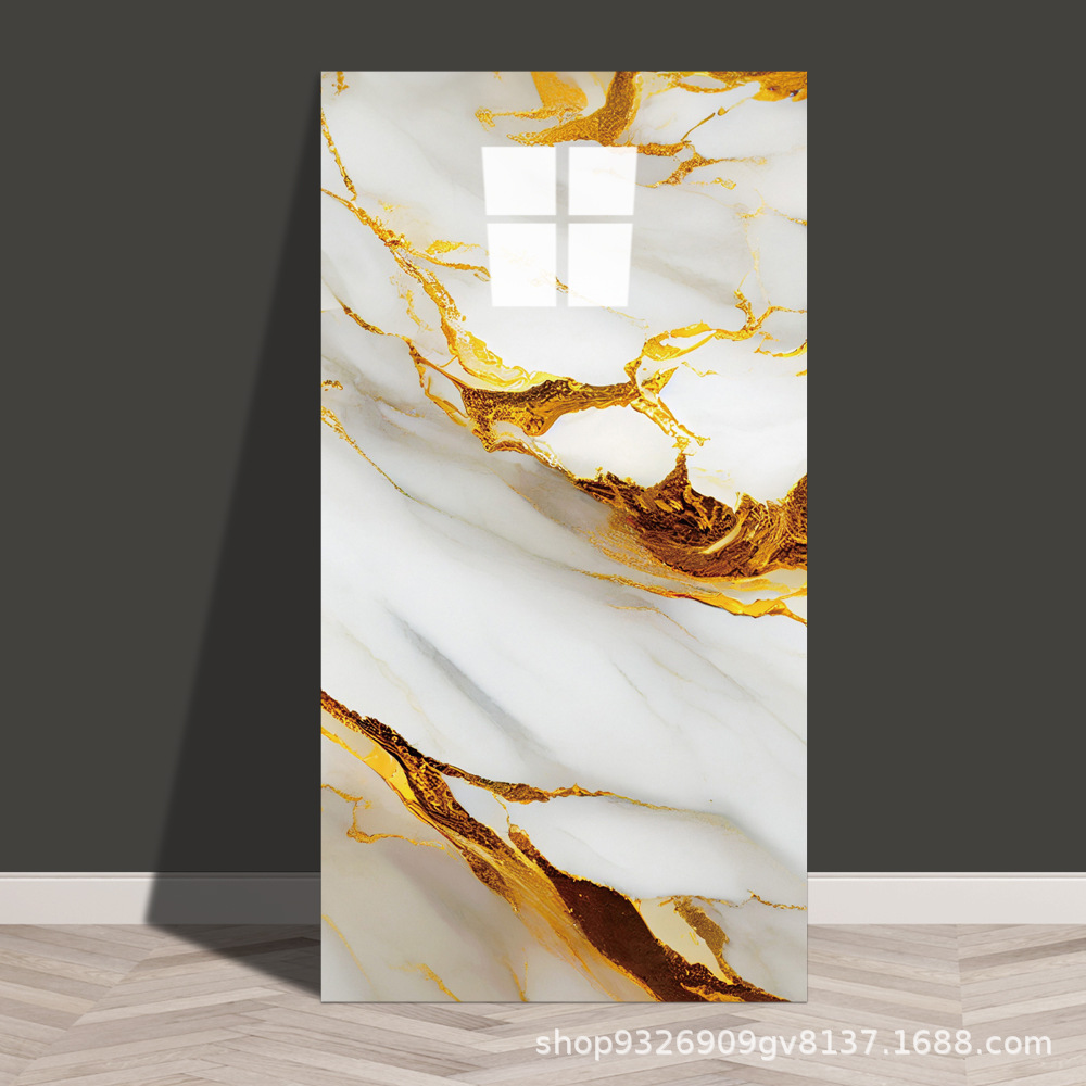 Autoadhesivo adhesivo de pared transfronterizo papel de pared de aluminio plástico imitación de azulejos adhesivo a prueba de agua a prueba de humedad papel de pared decorativo de fondo de baño