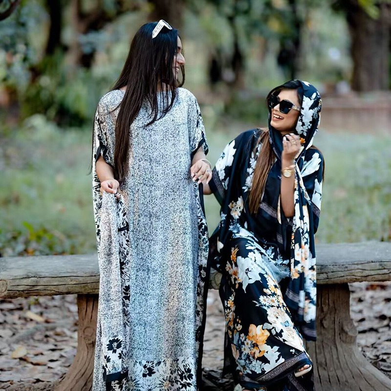 2025 primavera y verano nuevo Amazon venta rápida ropa malaya camisa de arena imitación seda brocado ropa de protección solar de vacaciones de playa