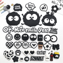 大号煤球DIY软胶贴片拖鞋洞洞鞋扣耳机手机壳气囊支架 冰箱贴配件