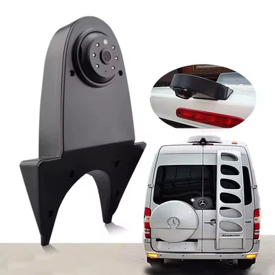 Applicable to Mercedes-Benz spute Volkswagen RV high brake light Ultra HD night vision car reversing image camera (Vehicle camera) - hd-black