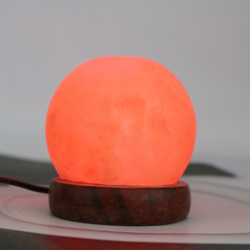 Himalayan Crystal Salt Lamp Wholesale USB Colorful Atmosphere Creative Night Light Bedroom Round Ball Bedside Lamp Decoration