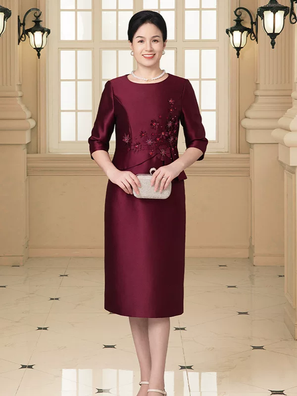 Набор вечернего платья с длинной юбкой, женский, бордовый или шампань, размеры L–5XL