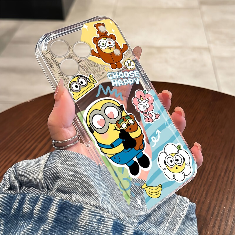 Cute Little Yellow People Suitable for Apple 17Promax Mobile Phone Case Iphone16 Cartoon 15Promax/13/14/X