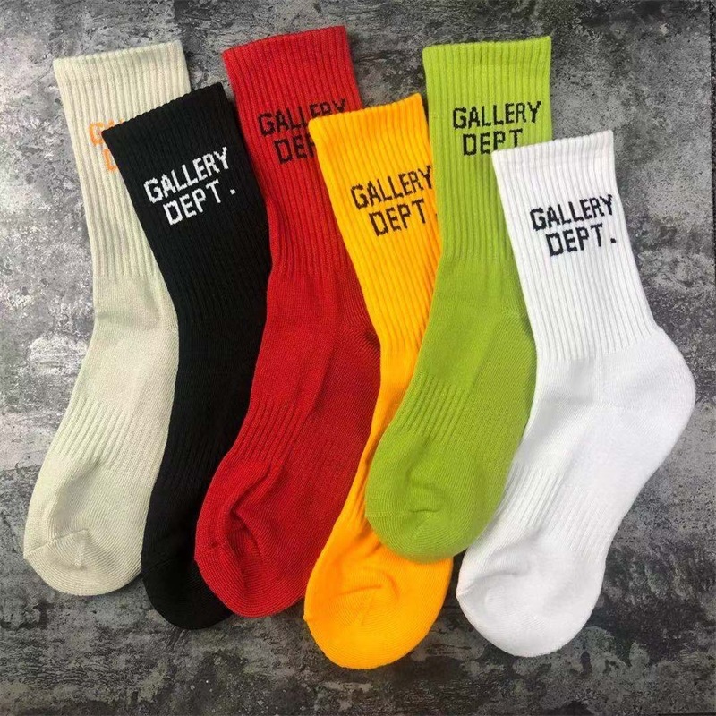 Gallery Dept21 autumn and winter graffiti letters street art solid color cotton towel bottom sports socks for men and women tide