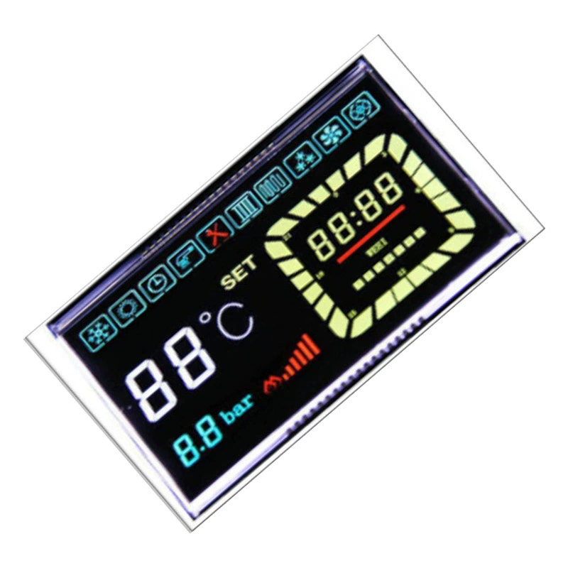 ЖК-экран с кодом сегмента HTN синий фон белый шрифт медицинский инструмент оборудование для бытовых коммуникаций ЖК-экран устойчив к высоким температурам