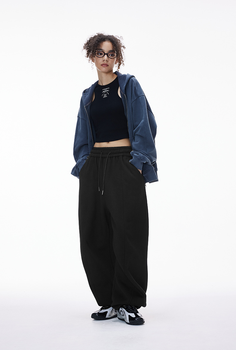 Leggings Blade 26 Printemps et Été Nouveau Pantalon de survêtement décontracté en polaire à jambes larges_voghion.com