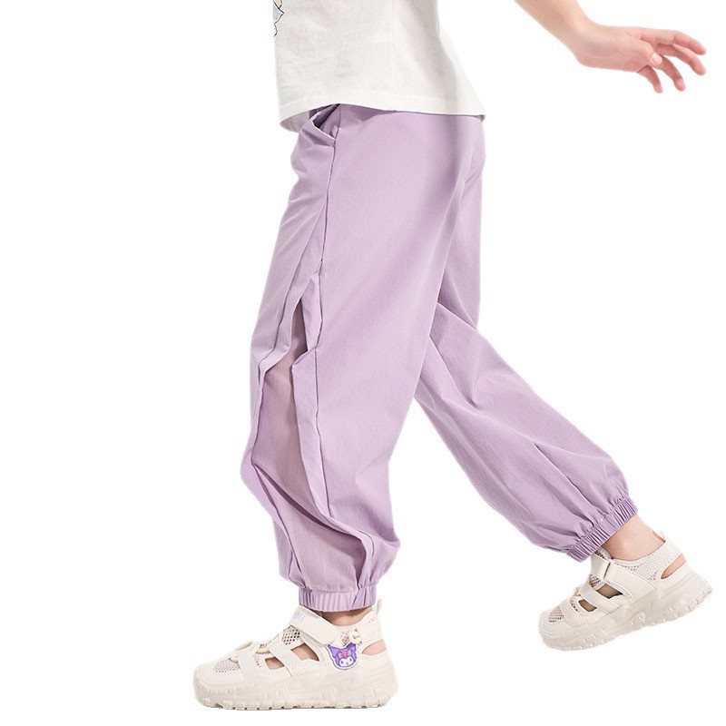 防蚊裤女童裤子儿童长裤夏季薄款冰感透气男童休闲裤空调裤沙滩裤