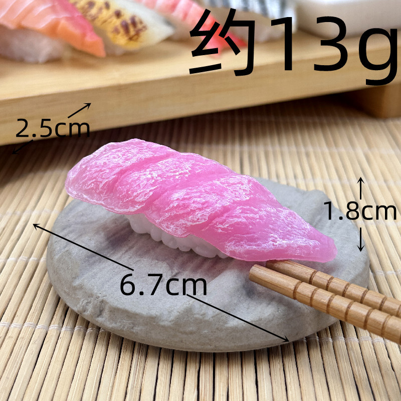 Simulación sushi modelo de juguete para niños japonés comida grande adornos tiro Decoración Accesorios salmón cocina rebanada
