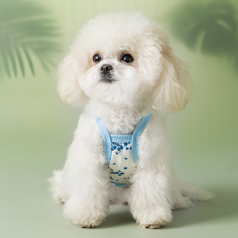 Verano delgado despejado pequeño cinturón de flores pequeño perro cachorro ropa que osos Teddy mascotas ropa de perro al por mayor