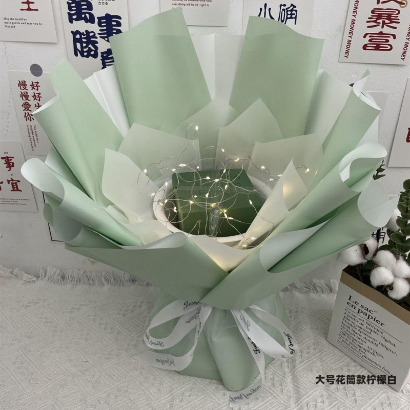 免包半成品花束生日创意鲜花零食满天星纸巾花盛越|undefined