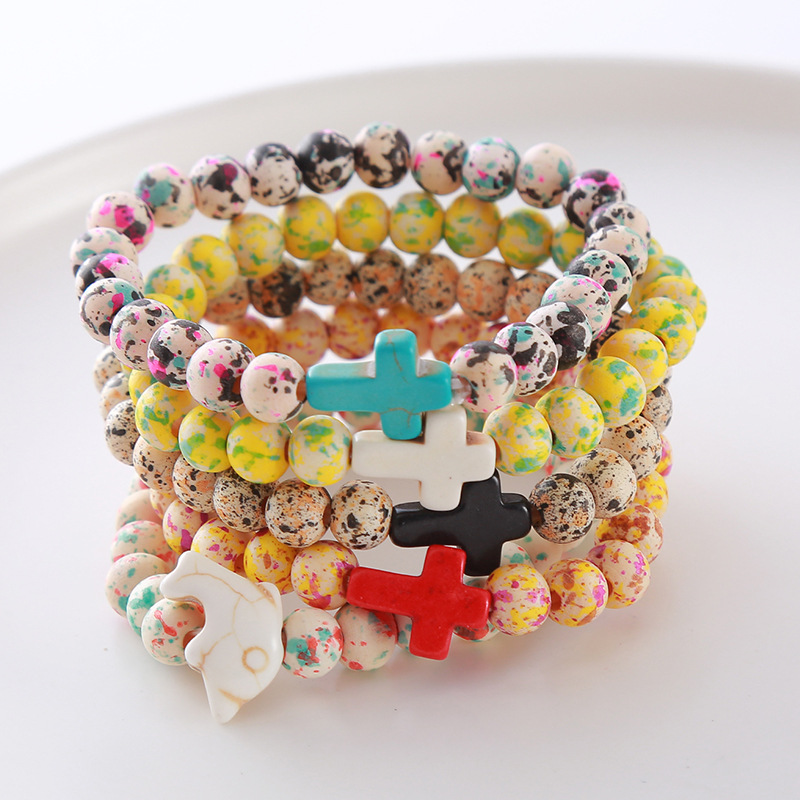 Bracelets Classification Simple Style Classic Style Cross Wood Wholesale Bracelets