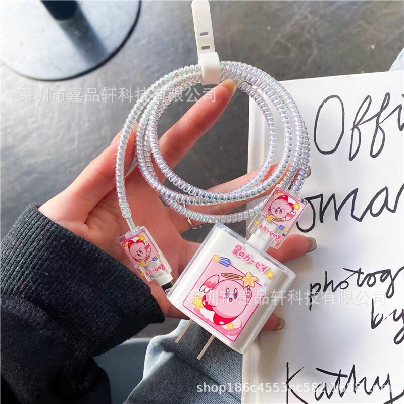 Cute Apple 20W Charger Protective Cover Suitable for Iphone17Pormax/16Por Mobile Phone Data Cable Cute Apple 20W Charger Protective Cover Suitable for Iphone17Pormax/16Por Mobile Phone Data Cable