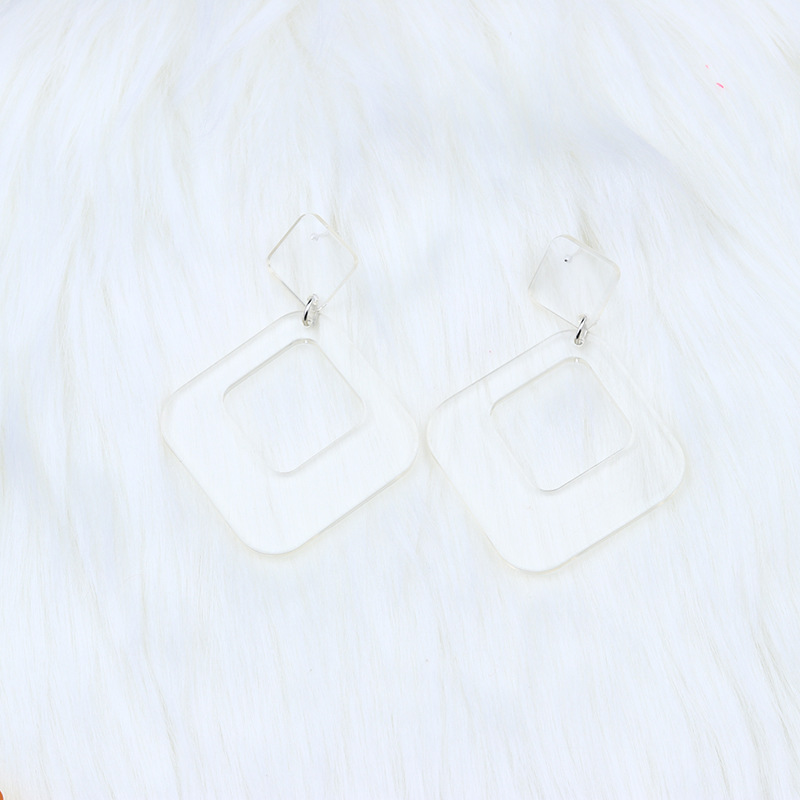 1 Pair Simple Style Geometric Arylic Stoving Varnish Women's Drop Earrings display picture 12