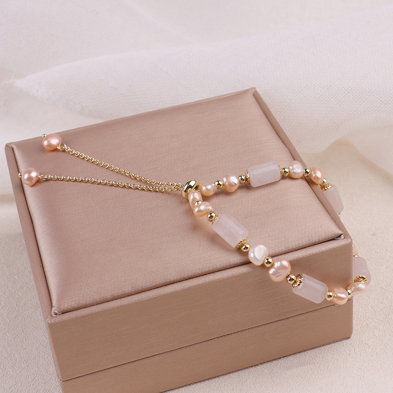 Casual Geometric Freshwater Pearl Plating Zircon Bracelets 1 Piece