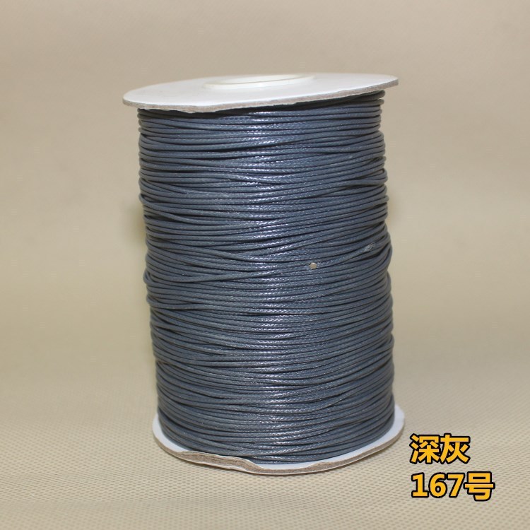 工場直販韓国ラウンドワックスコード環境に優しい DIY ワックスロープ黒手織りワックスロープウェビングワックスコードネックレスロープ|undefined