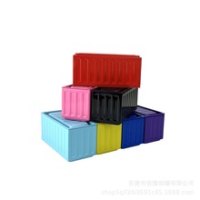 迷你小集装箱模型复古工业风桌面摆件收纳盒铁艺创意货柜马口铁盒