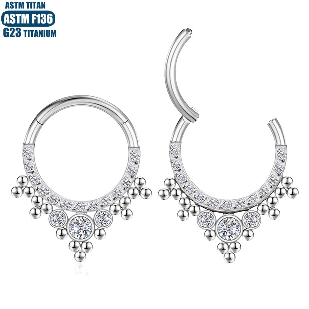 Pointed labret stud close-up product detail