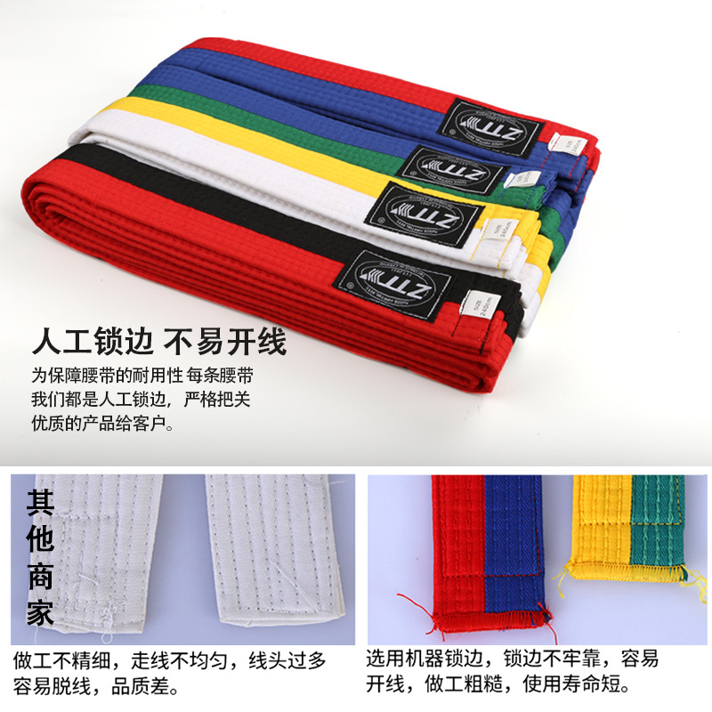 ZTTY taekwondo cinturón carretera judo karate cinturón negro rojo Blanco Amarillo Verde Azul Cinturón niños adultos cinta de clasificación