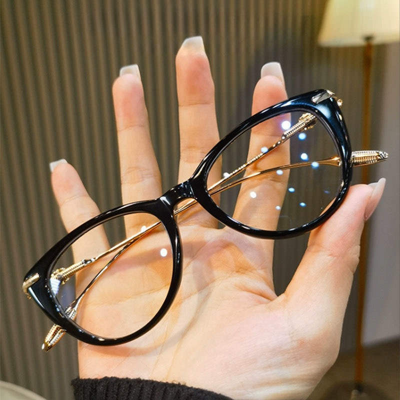 Explosión de marco negro ojo de gato anti-luz azul gafas de leopardo mujer ultra ligera y cómoda marco de leopardo muestra gafas de leopardo jóvenes
