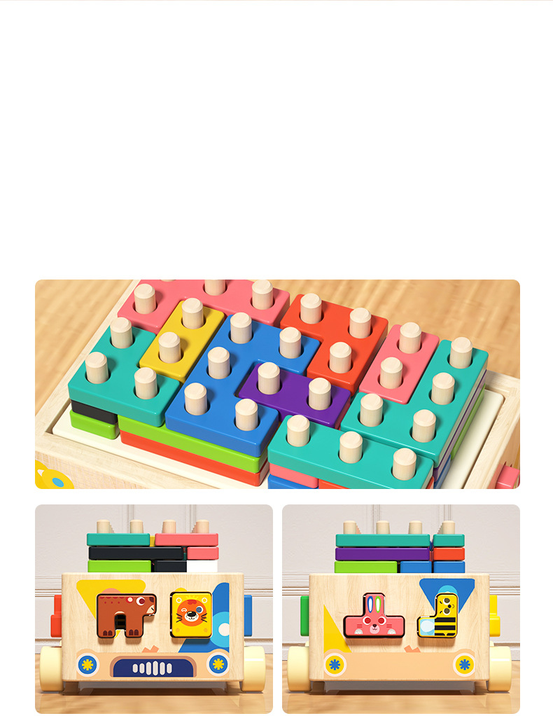 Educational Shape Matching Intelligence Car For Kids And Toddlers_voghion.com