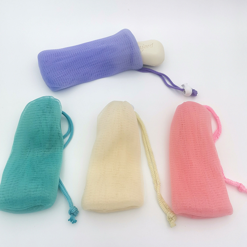 High-quality soap factory brand foaming net for face wash, dedicated bubble net, wholesale, handmade soap foaming net with hanging feature