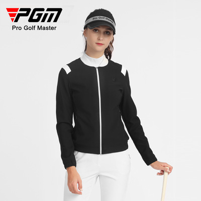 PGM 新款高尔夫女士外套 拉链长袖上衣 显瘦棒球服 吸光发热内里