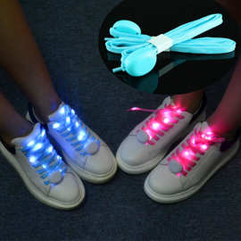 发光尼龙鞋带led发光鞋带彩色夜光鞋带户外登山运动发光产品