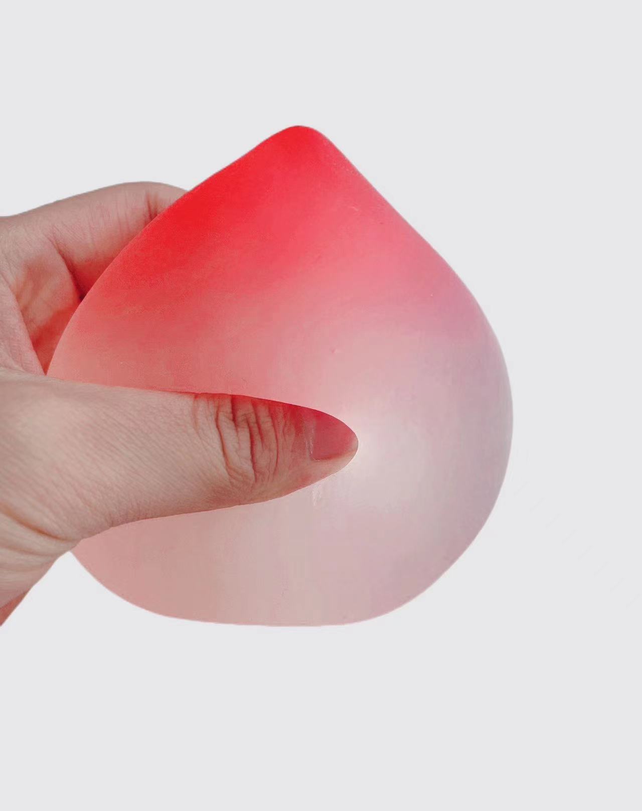 Transparent Peach Aircraft Cup TPE Male Masturbator with Decompression Mimi Ball — detail image 4
