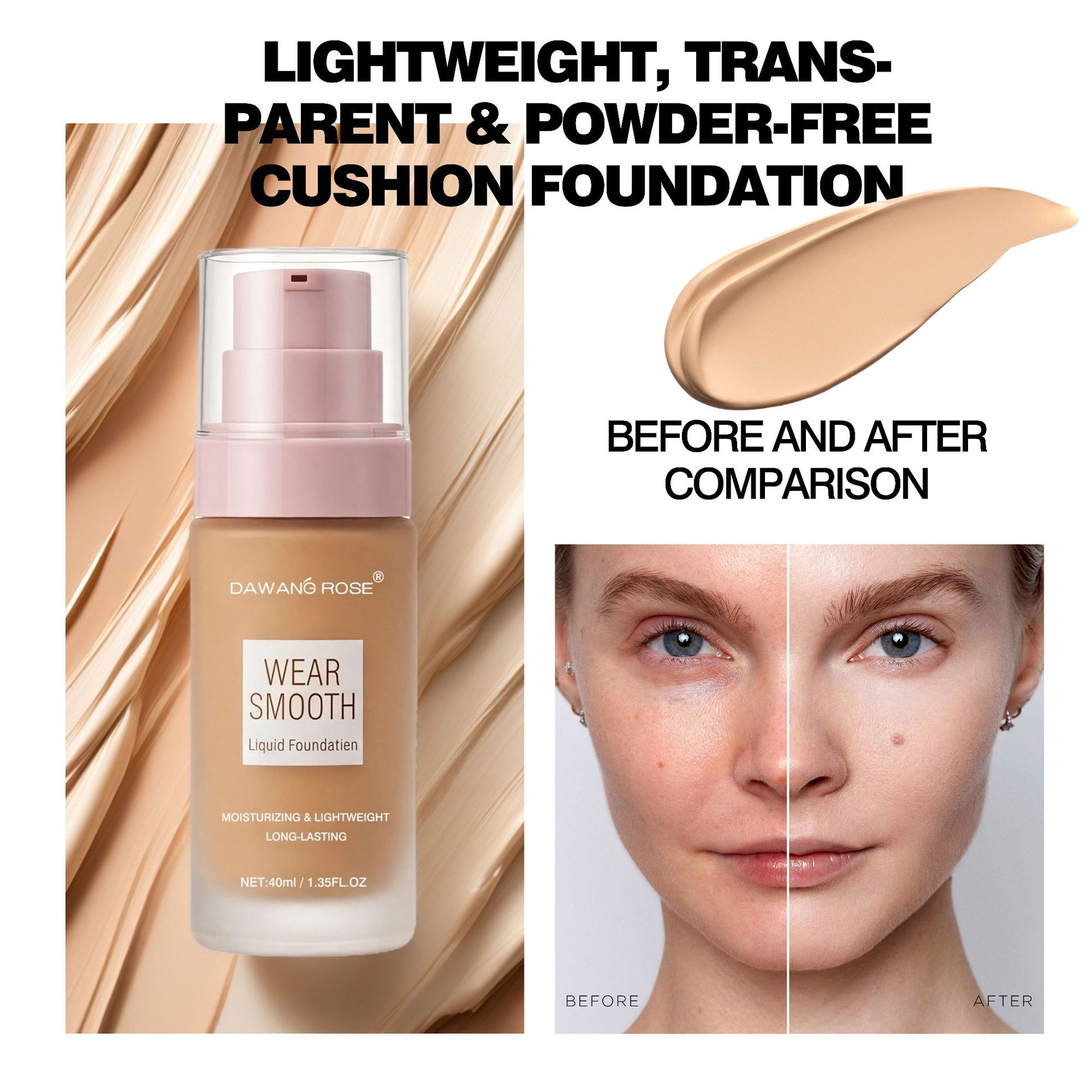 Hydrating Long-Lasting Foundation Natural Concealing Adherent Waterproof Sweatproof Makeup Set_voghion.com