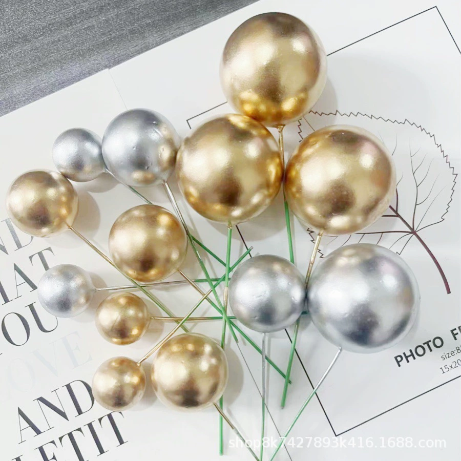 Торт декоративный пузырь золотой шар серебряный шар украшение день рождения десерт стол платье плагин завод прямых продаж